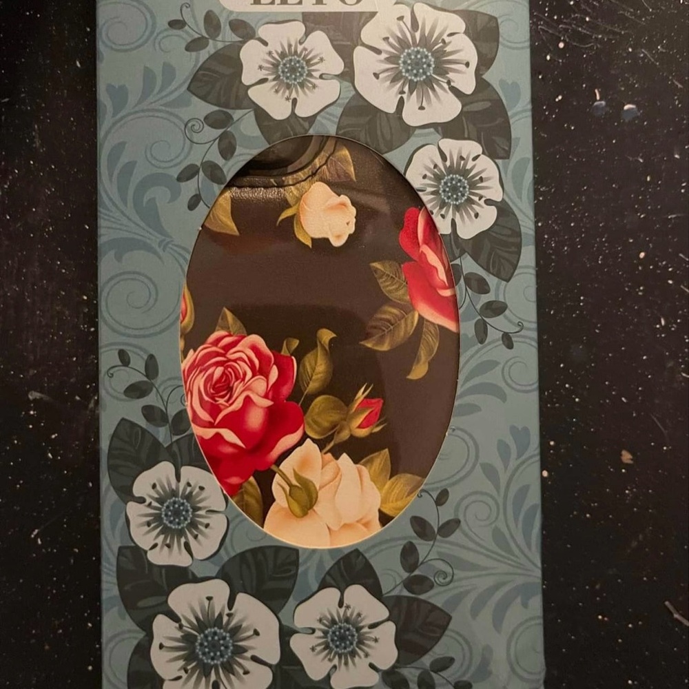Floral Phone Case - Black and Red